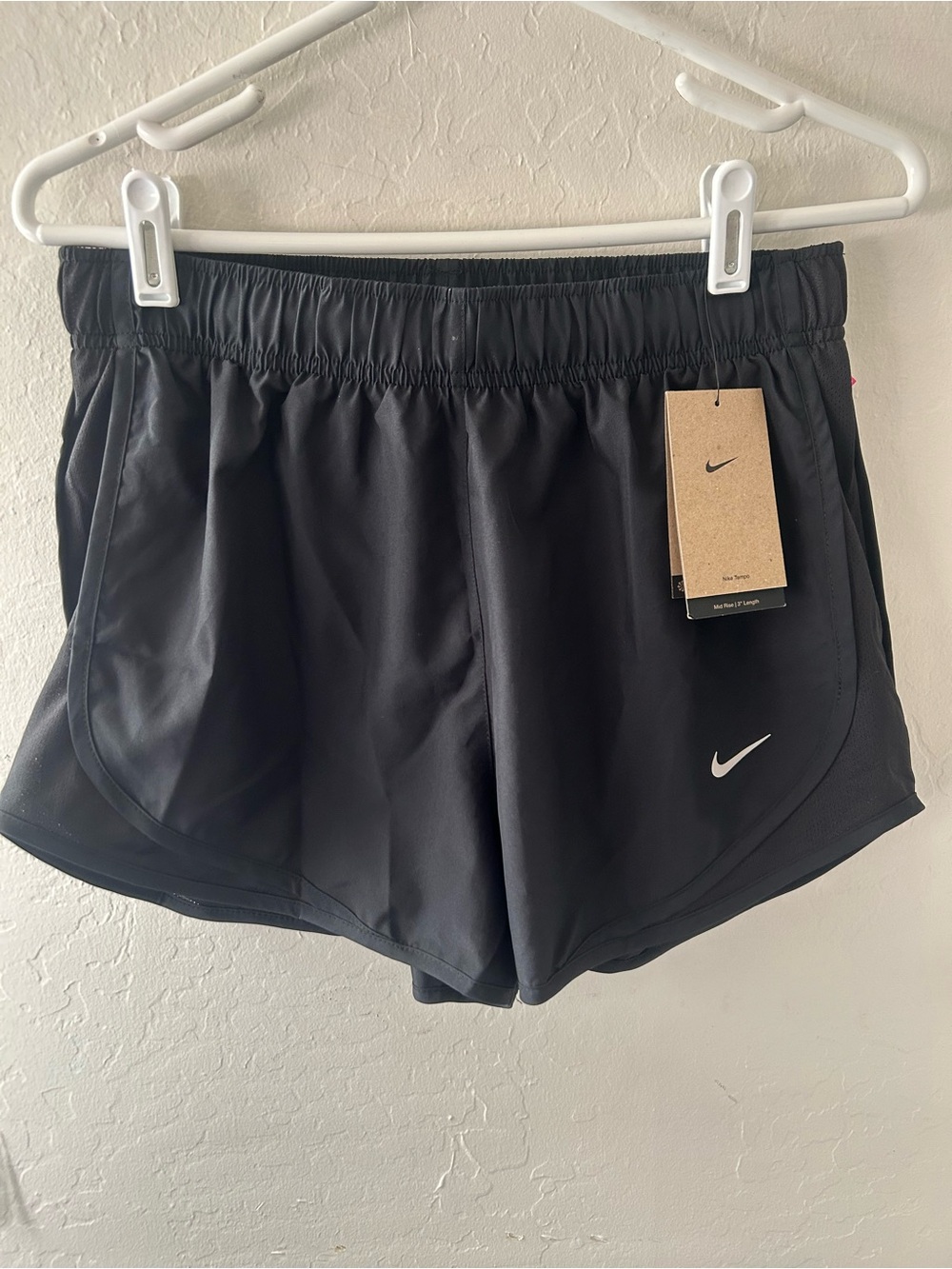 Nike Women's Black Athletic Running Shorts with Swoosh